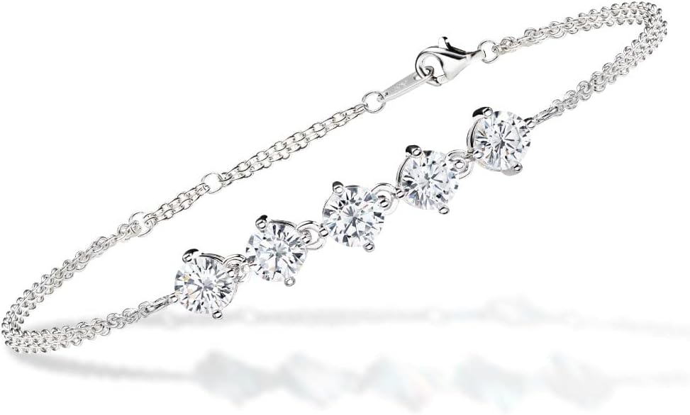 Gift from New York] ブレスレット レディース 5連 ダブルチェーン